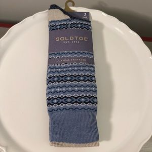 2-Pack Gold Toe Casual Traveler Summer Fair Isle Socks NWT
